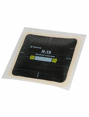картинка Пластырь кордовый радиальный R-19, 2 слоя корда, 100х125 мм, упаковка 10 штук, Rossvik. 