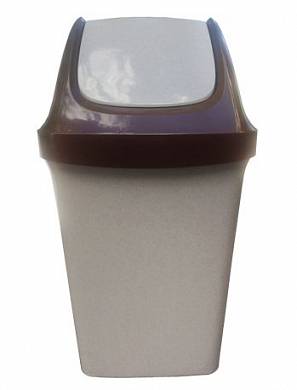 картинка Ведро пластиковое с плавающей крышкой 25л. цвет бежевый 