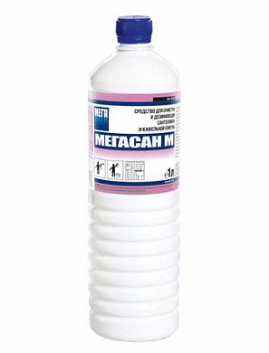 картинка МЕГАСАН М средство для очистки и дезинфекции сантехники и кафельной плитки, гель 1л. К321 