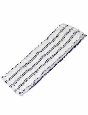 картинка Насадка для швабры моп 50 см., плоский, микрофибра, мягкий синий/серый абразив, крепление карман+ушки 