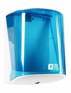 картинка Диспенсер для рулоных полотенец, прозрачно-голубой пластик (SAN), размер 23х24х33см. ACG 