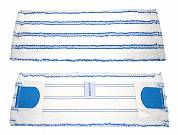 картинка насадки на швабру Насадка для швабры МОП 40 см., плоский, микрофибра, мягкий абразив синий/серый, крепление карман+ушки ACG, 1003322