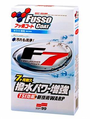 картинка Полироль защитный на 7 месяцев для автомобилей светлого цвета Fusso Coat 7 Months Soft99, 300 гр. 00337 