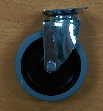 картинка Колесо с заглушкой Ø80 части для пылеводососов и экстракторов 