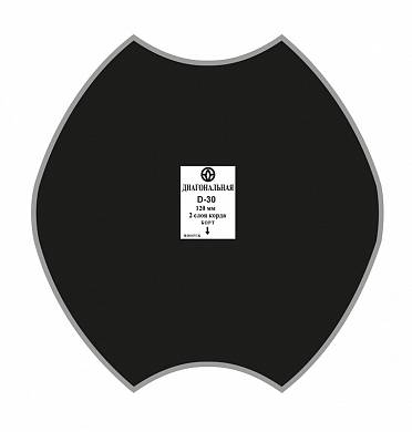картинка Пластырь (заплата) диагональный D-30, 255 мм, 6 слоёв корда, упаковка 5 шт, Rossvik 