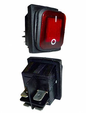 картинка Выключатель ACG влагозащ-ый для пылеводососа (красный) 